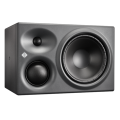 High-resolution tri-amplified near-field monitor, optimized for midrange and a dry bass sound.