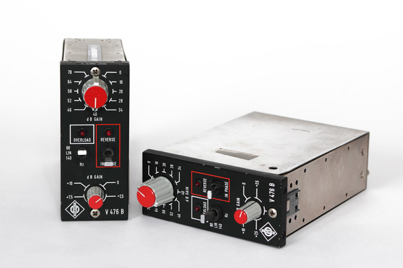 Two sought-after Neumann V476b preamp modules from the early 1980s.