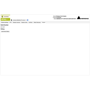 VAD Premium AoIP Driver Web Settings System Screenshot